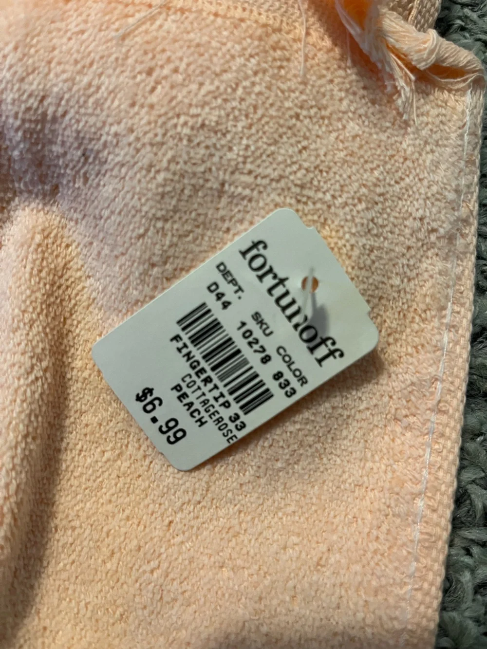 Vintage Peach Satin Trim 3-Piece Decorative Home Bath Towel Set